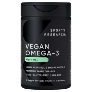 Sports Research Vegan Omega-3 – 60 Veggie Softgels