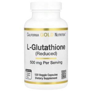 California Gold Nutrition L-Glutathione Reduced 500 mg – 120 Veggie Caps