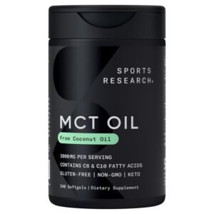 Sports Research MCT Oil, 120 Softgels (1,000 mg per Softgel)