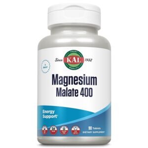 KAL Magnesium Malate 400, 90 Tablets (200 mg per Tablet)
