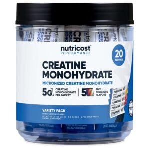 Nutricost Creatine Monohydrate, Variety Pack, 20 Stick Packs