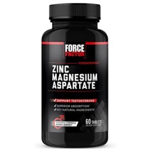 Force Factor Fundamentals Zinc Magnesium Aspartate, 60 Tablets