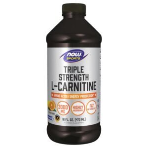 NOW Foods Sports Triple Strength L-Carnitine Liquid, Citrus, 3,000 mg, 32 Servings