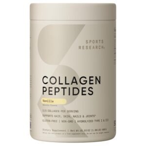 Sports Research Collagen Peptides, Vanilla, 1.06 lb (480 g)