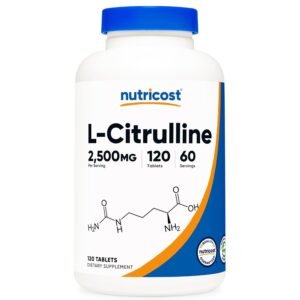 Nutricost L-Citrulline, 120 Tablets (1,250 mg per Tablet)