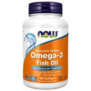 NOW Foods Omega-3 Fish Oil, 100 Softgels