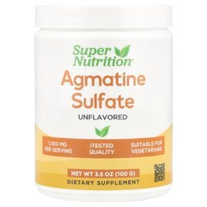Super Nutrition Agmatine Sulfate, Unflavored, 100 Servings