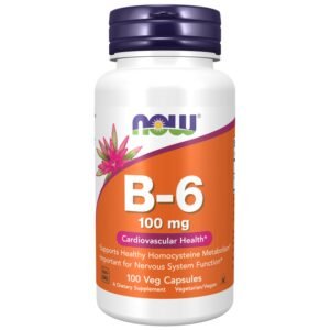 NOW Foods B-6 100 mg, 100 Veg Capsules
