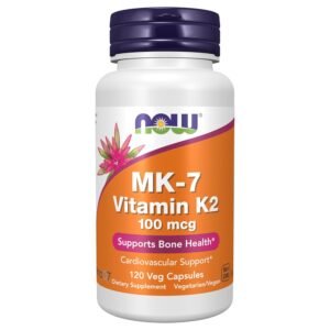 NOW Foods MK-7 Vitamin K-2 , 100 mcg, 120 Veg Capsules