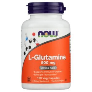 NOW Foods L-Glutamine, 500 mg, 120 Veg Capsules