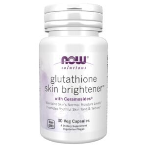 NOW Foods Solutions Glutathione Skin Brightener, 30 Veg Capsules