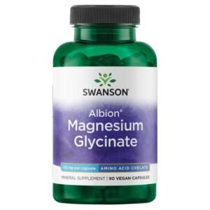 Swanson Albion Magnesium Glycinate, 133 mg, 90 Vegan Capsules