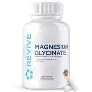 Revive Magnesium Glycinate 200 mg, 120 Vegetarian Capsules