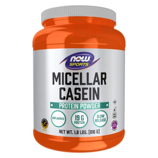 NOW Foods, Sports, Micellar Casein Protein Powder, Unflavored, 1.8 lbs