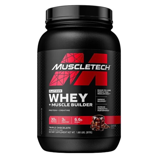 MuscleTech, Platinum Whey + Muscle Builder, 1.8 lbs