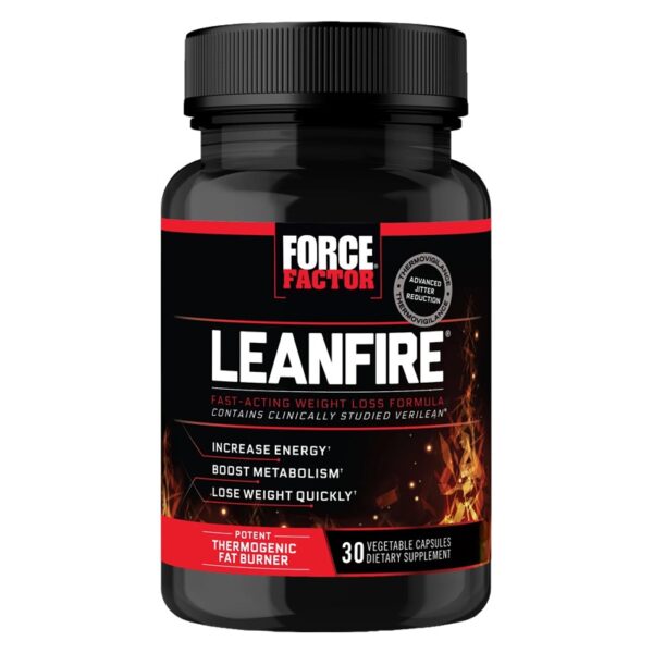 Force Factor, LeanFire, Fast-Acting Weight Loss Formula, 30 Vegetable Capsules