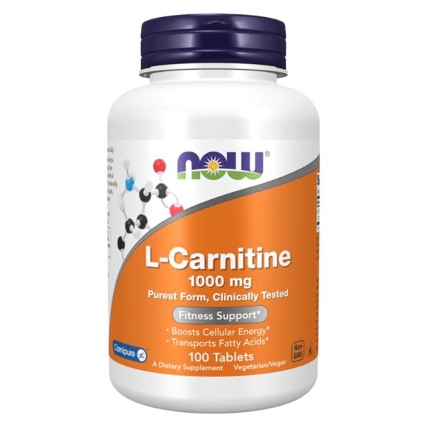 NOW Foods, L-Carnitine, 1,000 mg, 100 Tablets