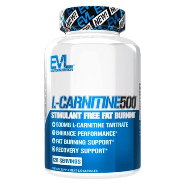 EVLution Nutrition, L-CARNITINE500, Stimulant Free Fat Burning, 120 Capsules