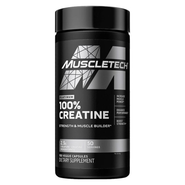 MuscleTech, Platinum 100% Creatine, 100 Veggie Capsules