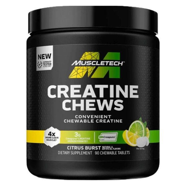 MuscleTech, Creatine Chews, Citrus Burst , 90 Chewable Tablets