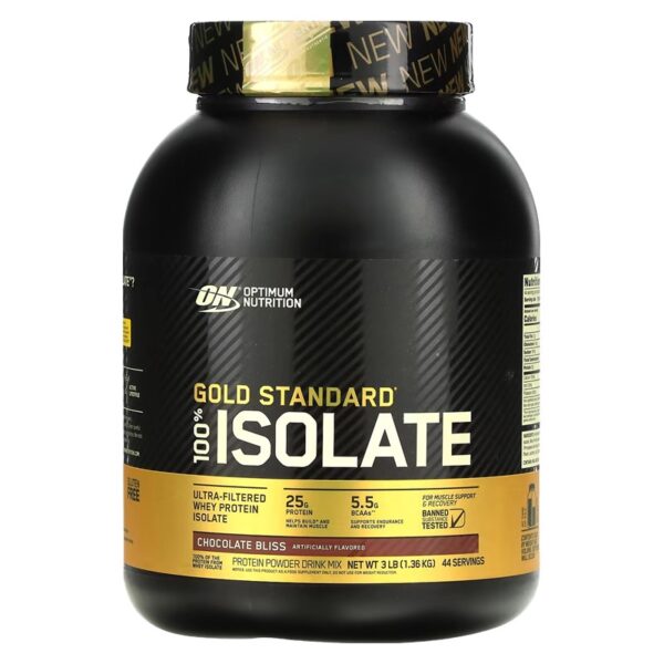 Optimum Nutrition, Gold Standard 100% Isolate, 3 lbs