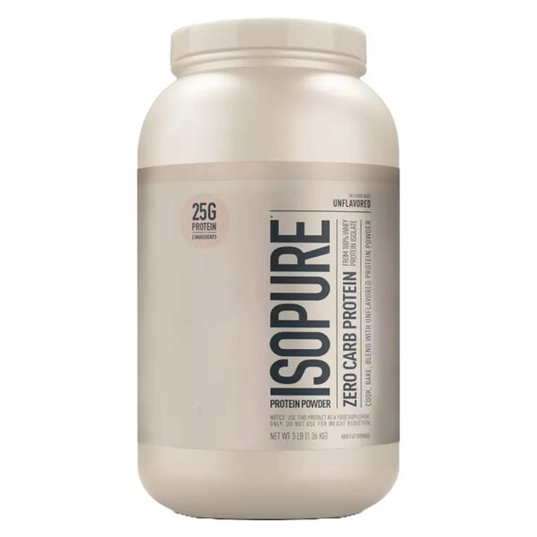 Isopure, Zero Carb, Protein Powder, Unflavored, 3 lbs