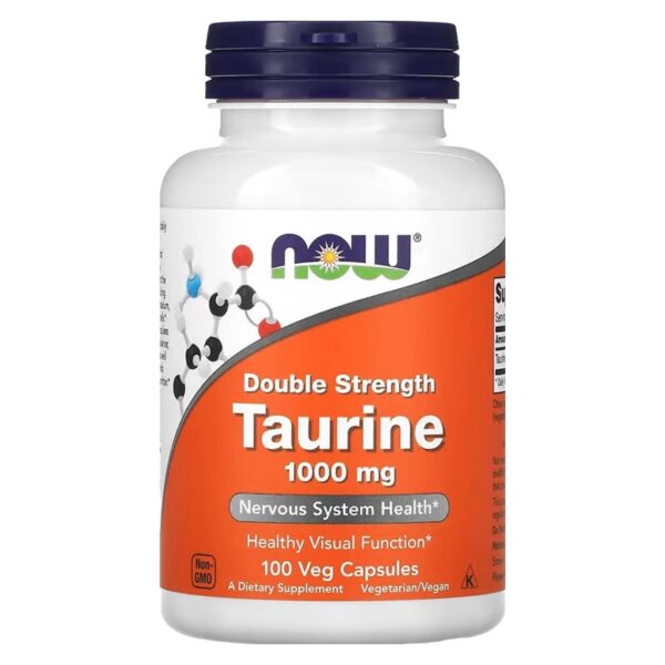 NOW Foods, Taurine, Double Strength, 1,000 mg, 100 Veg Capsules