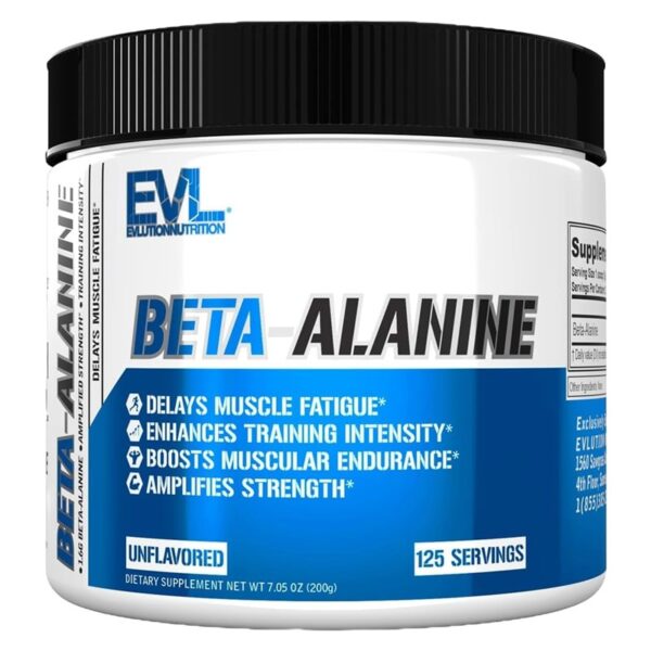 EVLution Nutrition, Beta-Alanine, Unflavored, 125 Servings