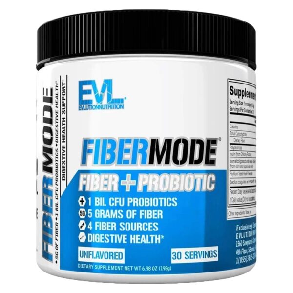 EVLution Nutrition, FiberMode, Fiber + Probiotic, Unflavored, 30 Servings