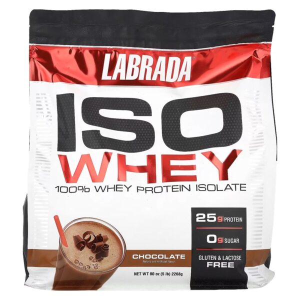 Labrada Nutrition, ISO Whey, 100% Whey Protein Isolate, Chocolate, 5 lbs