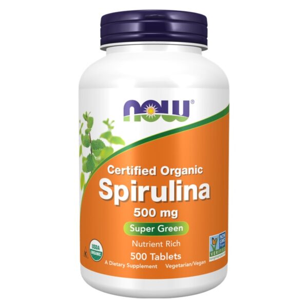 NOW Foods, Certified Organic Spirulina, 3,000 mg, 500 Tablets (500 mg Per Tablet)