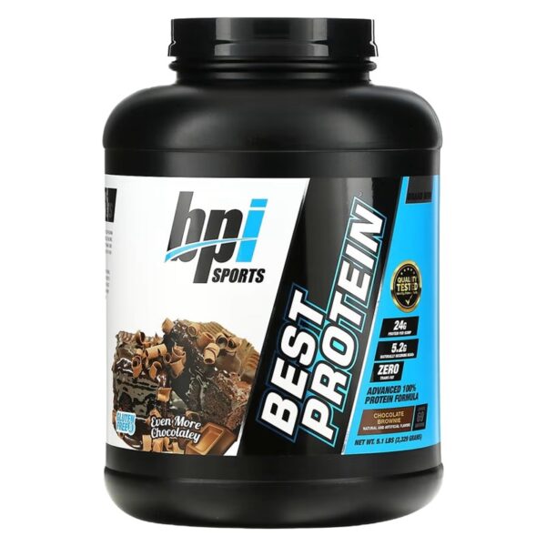 BPI Sports, Best Protein, Advanced 100% Protein Formula, Chocolate Brownie, 5.1 lbs