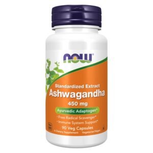 NOW Foods Ashwagandha Supplement Qatar - Standardized Extract - 450 mg - 90 Veg Capsules