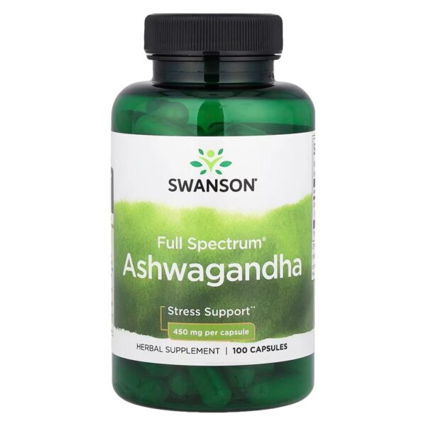 Swanson, Full Spectrum Ashwagandha, 900 mg, 100 Capsules (450 mg per Capsule)