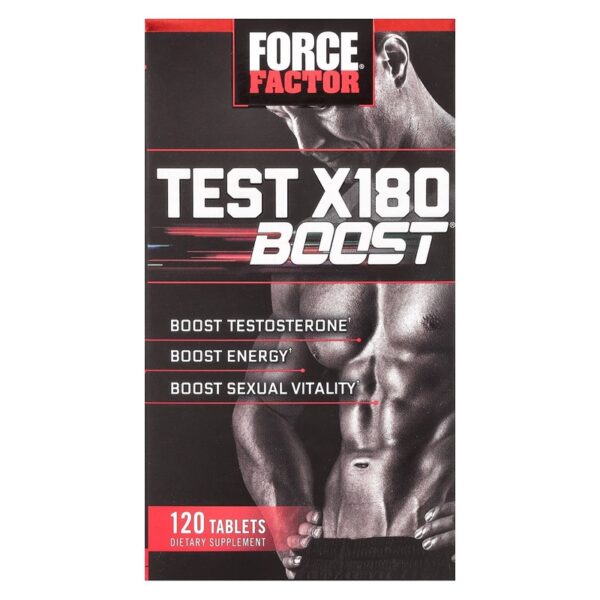 Force Factor, Test X180 Boost, Male Testosterone Booster, 120 Tablets