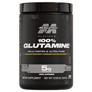 MuscleTech Platinum 100% Glutamine, Unflavored, 300 g