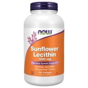 NOW Foods Sunflower Lecithin, 1,200 mg, 200 Softgels