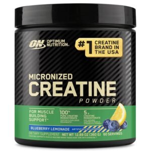 Optimum Nutrition Micronized Creatine Powder, Blueberry Lemonade, 60 Servings