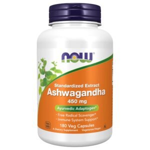 NOW Foods Ashwagandha 450 mg, 180 Veg Capsules