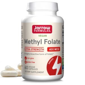 Jarrow Formulas Vegan Methyl Folate Extra Strength, 400 mcg, 60 Veggie Capsules
