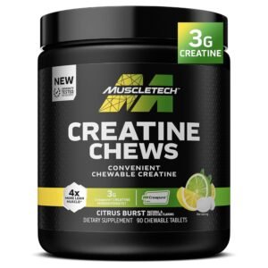 MuscleTech Creatine Chews, Citrus Burst, 90 Chewable Tablets