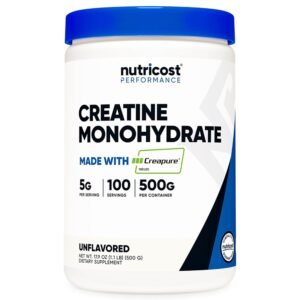 Nutricost Performance Creatine Monohydrate, Unflavored, 100 Servings