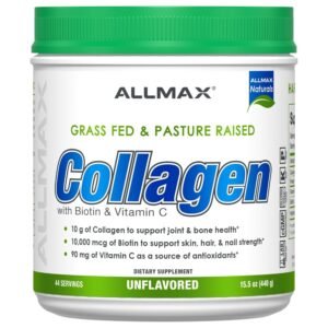 AllMax Collagen with Biotin & Vitamin C, Unflavored, 44 Servings