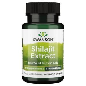 Swanson Shilajit Extract Standardized, 400 mg, 60 Veggie Capsules