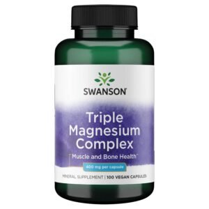 Swanson Triple Magnesium Complex, 400 mg, 100 Vegan Capsules