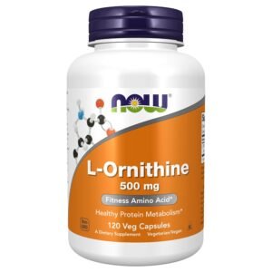 NOW Foods L-Ornithine, 500 mg, 120 Veg Capsules