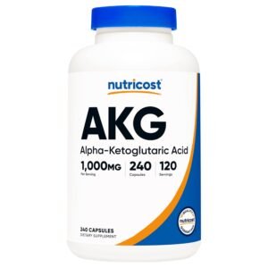 Nutricost AKG (Alpha-Ketoglutaric Acid), 240 Capsules (500 mg per Capsule)