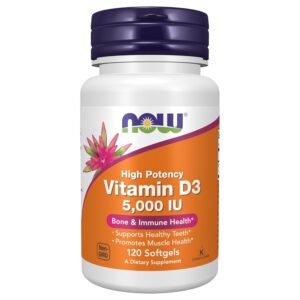 NOW Foods Vitamin D-3, 5,000 IU, 120 Softgels