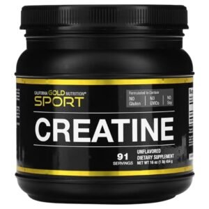 California Gold Nutrition Creatine Monohydrate, Unflavored, 454 g
