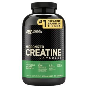 Optimum Nutrition Micronized Creatine Capsules, 200 Capsules (1.25 g per Capsule )